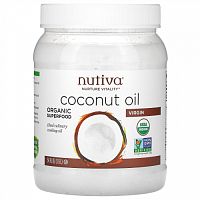 Nutiva, органическое кокосовое масло, первого отжима, 1,6 л (54 жидк. унции)