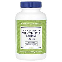 The Vitamin Shoppe, Double Strength Milk Thistle Extract, 600 mg, 100 Vegetable Capsules