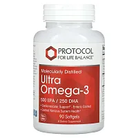 Protocol for Life Balance, Ultra Omega-3, 500 EPA / 250 DHA, 90 Softgels