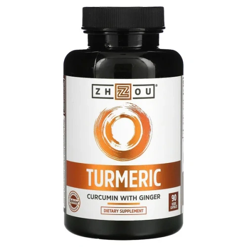 Zhou Nutrition, Turmeric, Curcumin with Ginger, 90 Veggie Capsules