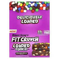 FITCRUNCH, Protein Loaded Cookie Bar, Chocolate Deluxe, 12 Bars, 2.89 oz (82 g) Each