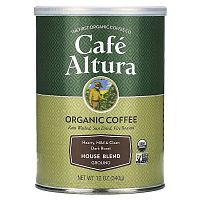 Cafe Altura, Organic Coffee, House Blend, Ground, Dark Roast, 12 oz (340 g)