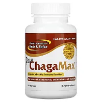 North American Herb &amp; Spice, Raw ChagaMax, 90 Vegi Caps