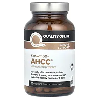 Quality of Life, Kinoko 50+ AHCC with Sterilized Probiotics, 60 Vegicaps