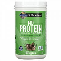 Garden of Life, MD Protein, Экологичная растительная основа, насыщенный шоколад, 31,11 унции (882 г)