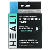 Heali Medical Corp, Breathable Elastic Kinesiology Tape, Black Zebra, 20 Precut Stripes