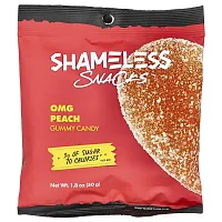 Shameless Snacks, Gummy Candy, OMG Peach, 1.8 oz (50 g)