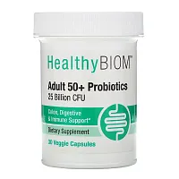 HealthyBiom, Adult 50+ Probiotics, 25 Billion CFU, 30 Veggie Capsules