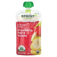 Sprout Organic, Детское питание, от 6 месяцев, клубника, груша, банан, 99 г (3,5 унции)