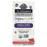 Garden of Life, Organic Kids+, Probiotics + Vitamins C &amp; D, Watermelon , 30 Yummy Chewables