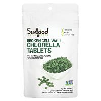 Sunfood, Broken Cell Wall Chlorella Tablets, 250 mg, 228 Tablets, 2 oz (57 g)