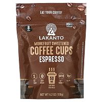 Lakanto, Monkfruit Sweetened Coffee Cups, Espresso , 8 Cups, 4.2 oz (120 g)