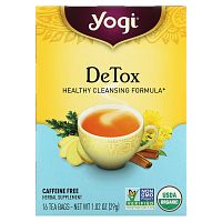 Yogi Tea, Detox, без кофеина, 16 чайных пакетиков, 29 г (1,02 унции)