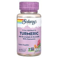 Solaray, Vital Extracts, Turmeric with Bromelain &amp; Boswellia, 60 VegCaps