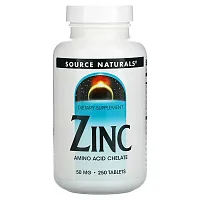 Source Naturals, Zinc, 50 mg, 250 Tablets