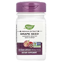 Nature&#x27;s Way, Premium Extract, Grape Seed, 100 mg, 30 Vegan Capsules