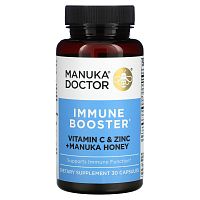 Manuka Doctor, Immune Booster, витамин C и цинк + мед манука, 30 капсул