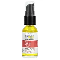 Aura Cacia, Organic Deep Rosehip Facial Oil Serum, Geranium &amp; Clary Sage, 1 fl oz (30 ml)