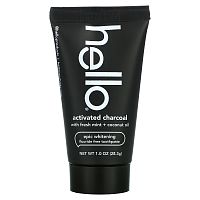 Hello, Fluoride Free Whitening Toothpaste, Activated Charcoal, 1 oz (28.3 g)