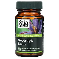 Gaia Herbs, Nootropic Focus, 20 Vegan Liquid Phyto-Caps