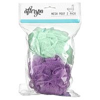 AfterSpa, Mesh Pouf, 2 Pack