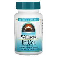 Source Naturals, Wellness, EpiCor with Vitamin D-3, 500 mg, 30 Capsules