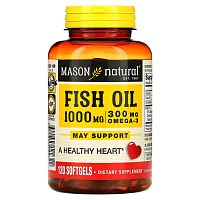 Mason Natural, рыбий жир, 1000 мг, 120 капсул