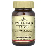 Solgar, Gentle Iron®, 25 mg, 90 Vegetable Capsules