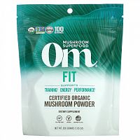 Om Mushrooms, Fit, сертифицированный органический грибной порошок, 200 г (7,05 унции)