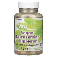 VegLife, Vegan Glucosamine Supreme, Plus MSM &amp; Hyaluronic Acid, 120 Vegan Capsules