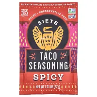 Siete, Taco Seasoning, Spicy, 1.31 oz (37 g)