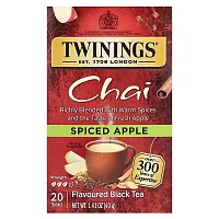 Twinings, Black Tea, Chai, Spiced Apple, 20 Tea Bags, 1.41 oz (40 g)