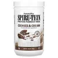 NaturesPlus, Spiru-Tein, Protein Powder Meal, Cookies &amp; Cream, 1.15 lbs (525 g)