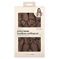 Kitsch, The Satin Heatless Curling Set, Extra Large, Chocolate, 1 Set