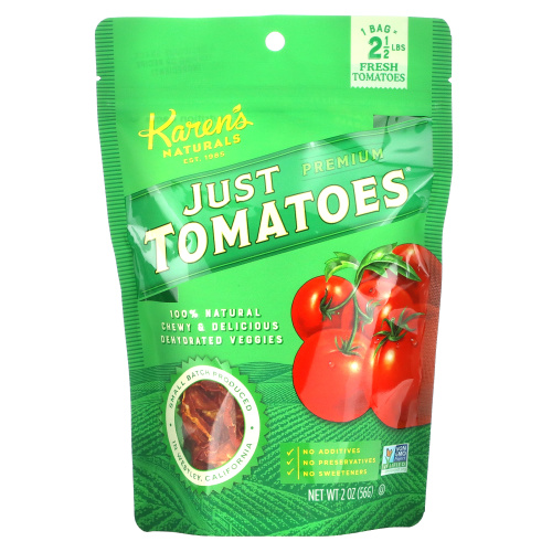 Karen's Naturals, Just Tomatoes, Premium, 2 унции (56 г)