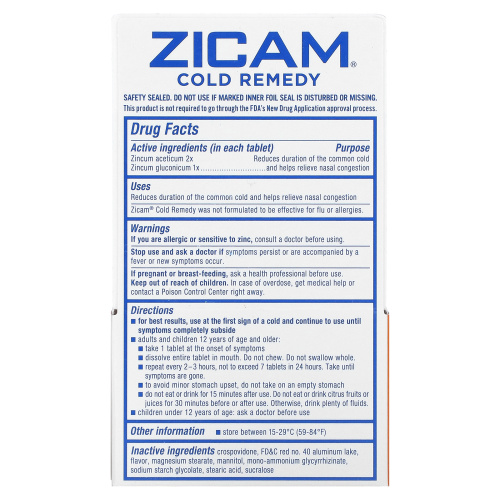 Zicam, Cold Remedy, RapidMelts, вишня, 25 быстрорастворимых таблеток фото 2