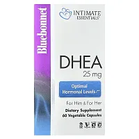 Bluebonnet Nutrition, Intimate Essentials, DHEA, For Him &amp; For Her, 25 mg, 60 Vegetable Capsules