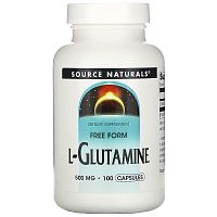 Source Naturals, L-глутамин, 500 мг, 100 капсул