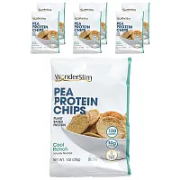 WonderSlim, Pea Protein Chips, Cool Ranch, 6 Bags, 1 oz (30 g) Each