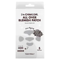 TonyMoly, I´m Charcoal, All Over Blemish Patch, Purifying, 5 Patches