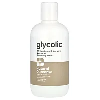 Natural Outcome, Glycolic, Renewal Exfoliating Toner, Fragrance Free, 8 oz (235 ml)