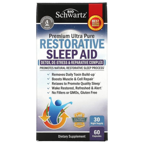 BioSchwartz, Premium Ultra Pure Restorative Sleep Aid, 60 Capsules