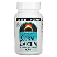 Source Naturals, коралловый кальций, порошок, 56,7 г (2 унции)