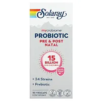 Solaray, Mycrobiome Probiotic, Pre &amp; Post Natal, 15 Billion, 30 VegCaps