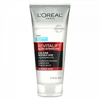 L'Oreal, Revitalift Derm Intensives, очищающий гель с 3,5% чистой гликолевой кислотой, без отдушек, 200 мл (6,7 жидк. Унции)