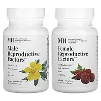 Michael&#x27;s Naturopathic, Male &amp; Female Reproductive Factors Couples&#x27; Pack, 2 Bottles, 60 Vegetarian Tablets Each