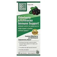 Bell Lifestyle, Elderberry &amp; Echinacea, Immune Support , 60 Veggie Capsules