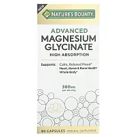 Nature&#x27;s Bounty, Advanced Magnesium Glycinate, High Absorption, 360 mg, 90 Capsules (120 mg per Capsule)