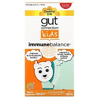 Country Life, Gut Connection Kids, Immune Balance, Sweet &amp; Sour, 100 Chewable Tablets