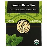 Buddha Teas, Organic Herbal Tea, Lemon Balm, 18 Tea Bags, 0.83 oz (24 g)